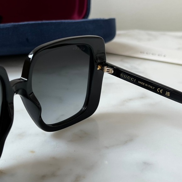 NEW Gucci GG1314S Black Oversized Square Sunglasses - Picture 10 of 10